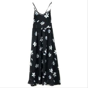 New Noctflos Black Floral Sleeveless Maxi Dress